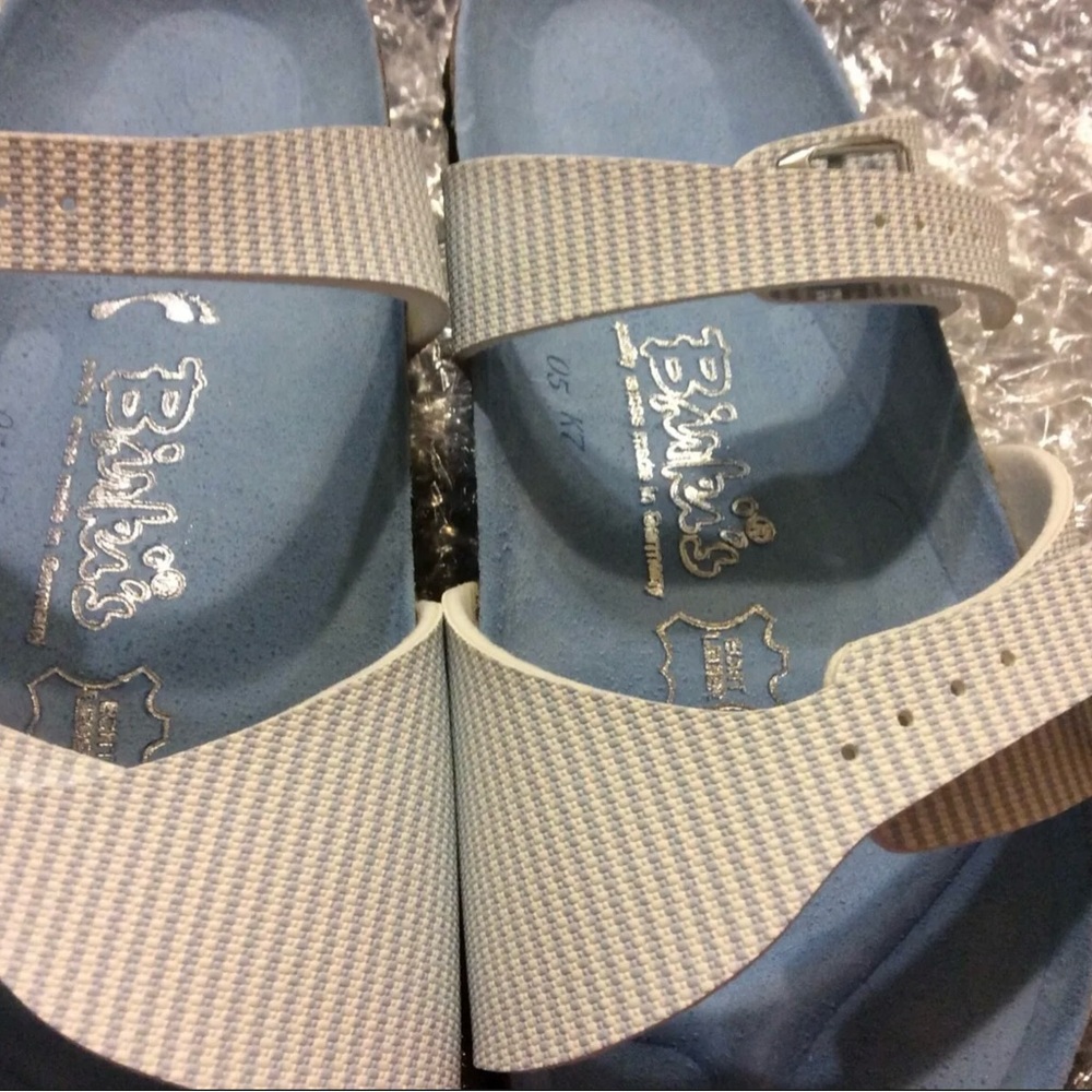 BIRKI'S BY BIRKENSTOCK MARTINA NARVIC STRIPES SOFT BLUE - Picture 3 of 8